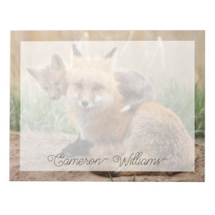 Cutest Baby Animals   Red Fox & Baby Notepad