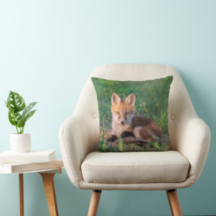 Cutest Baby Animals   Red Fox Kit Relaxing Cushion