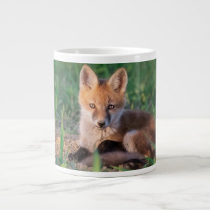 Cutest Baby Animals   Red Fox Kit Relaxing Large Coffee Mug