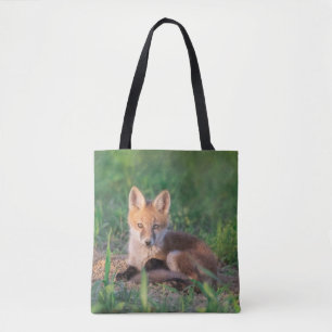Cutest Baby Animals   Red Fox Kit Relaxing Tote Bag