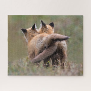Cutest Baby Animals   Red Fox Kits Locking Tails Jigsaw Puzzle