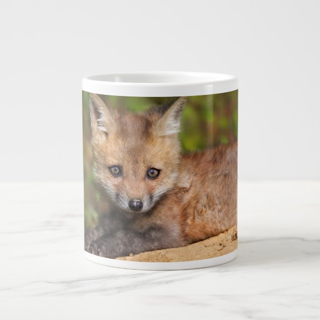 Cutest Baby Animals | Red Fox Pup Large Coffee Mug (Front)