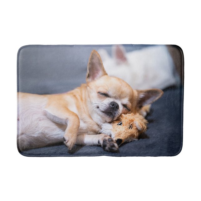 Cutest Baby Animals | Red-haired Chihuahua Dog Bath Mat (Front)