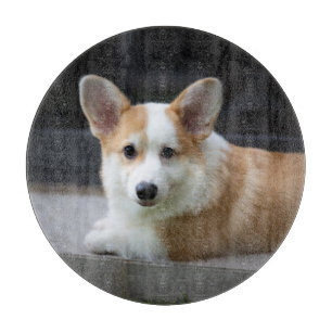 Cutest Baby Animals Relaxing Corgi Puppy Cutting Board