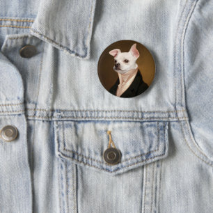 Cutest Baby Animals   Royal Chihuahua Portrait 6 Cm Round Badge