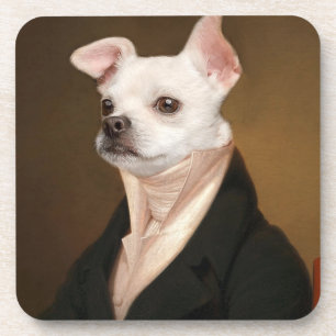 Cutest Baby Animals Royal Chihuahua Portrait Coaster
