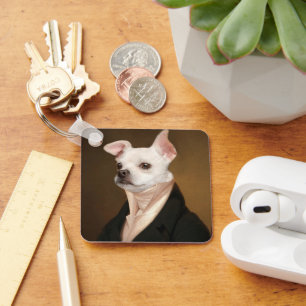 Cutest Baby Animals Royal Chihuahua Portrait Key Ring