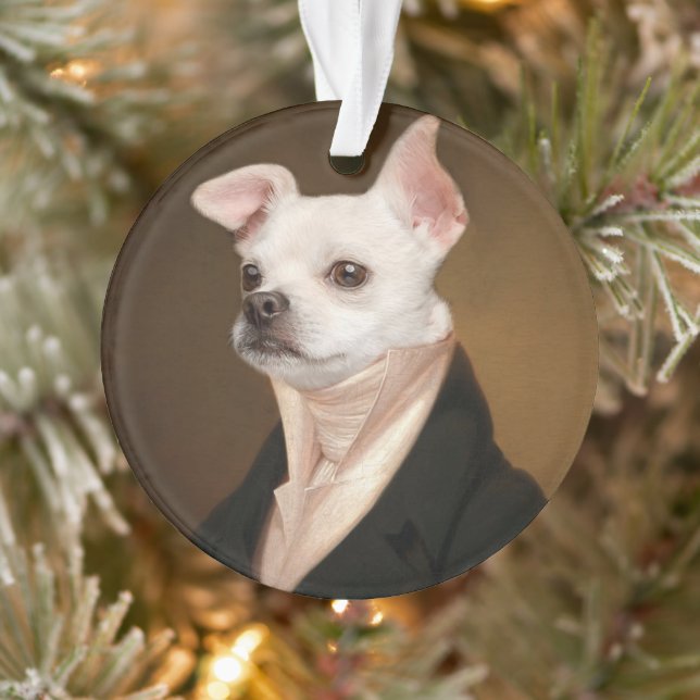 Cutest Baby Animals | Royal Chihuahua Portrait Ornament (Tree)