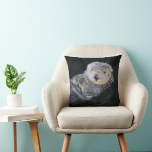 Cutest Baby Animals Sea Otter Floating Cushion