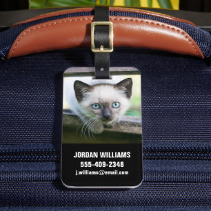 Cutest Baby Animals   Siamese Kitten 2 Luggage Tag