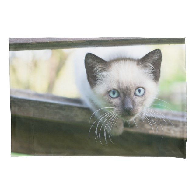 Cutest Baby Animals | Siamese Kitten 2 Pillowcase (Front)