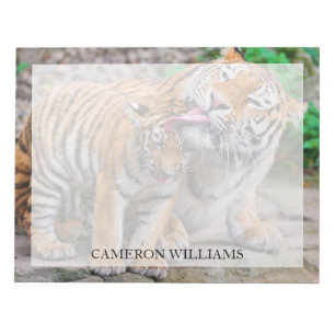 Cutest Baby Animals Siberian Tiger Family Notepad