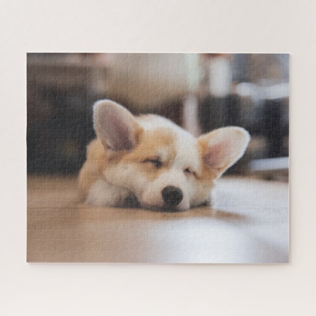 Cutest Baby Animals | Sleepy Corgi Jigsaw Puzzle (Horizontal)