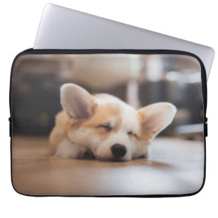 Cutest Baby Animals Sleepy Corgi Laptop Sleeve