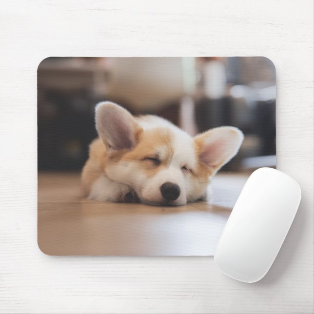 Cutest Baby Animals | Sleepy Corgi Mouse Mat (With Mouse)
