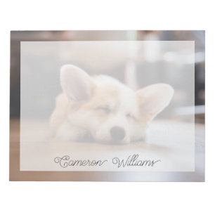 Cutest Baby Animals   Sleepy Corgi Notepad