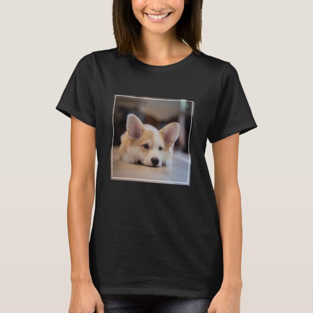 Cutest Baby Animals | Sleepy Corgi Puppy T-Shirt (Front)