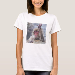 Cutest Baby Animals Snow Monkey Face T-Shirt