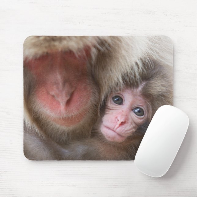 Cutest Baby Animals | Snow Monkey Mouse Mat (With Mouse)