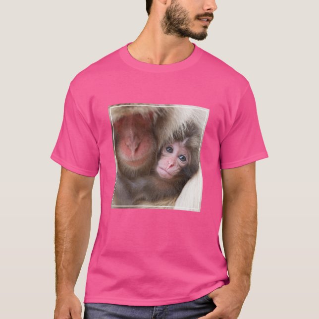 Cutest Baby Animals | Snow Monkey T-Shirt (Front)