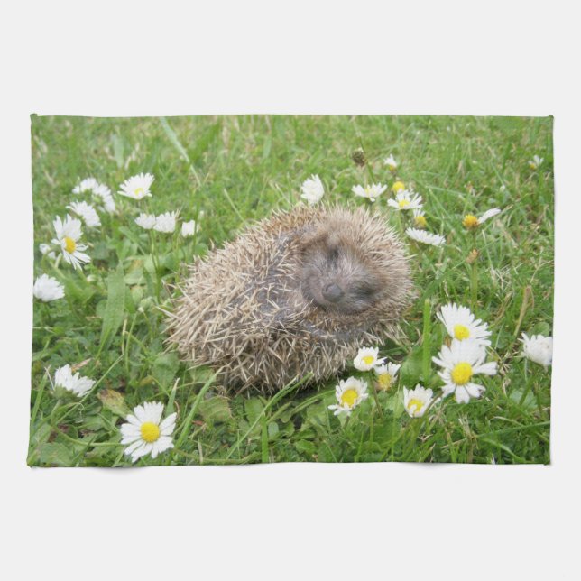 Cutest Baby Animals | Spanish Hedgehog Tea Towel (Horizontal)