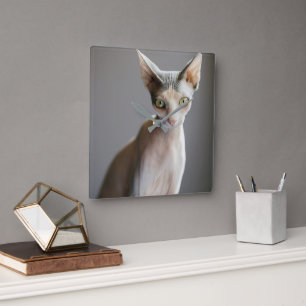 Cutest Baby Animals Sphinx Cat Square Wall Clock