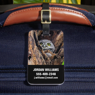Cutest Baby Animals Spotted Owlet Luggage Tag