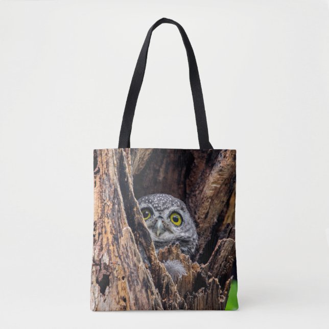 Cutest Baby Animals | Spotted Owlet Tote Bag (Front)