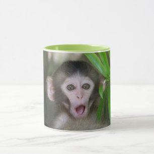 Cutest Baby Animals Surprised Snow Monkey Mug