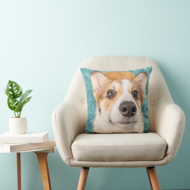 Cutest Baby Animals | Sweet Corgi Puppy Face Cushion (Chair)