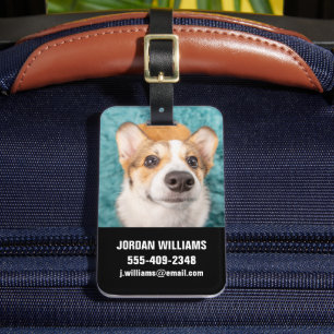 Cutest Baby Animals   Sweet Corgi Puppy Face Luggage Tag