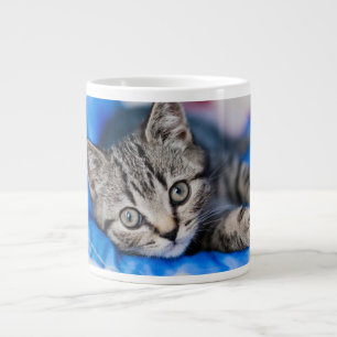Cutest Baby Animals   Tabby Kitten in Play Tunnel Large Coffee Mug