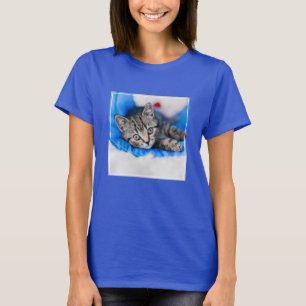 Cutest Baby Animals Tabby Kitten in Play Tunnel T-Shirt