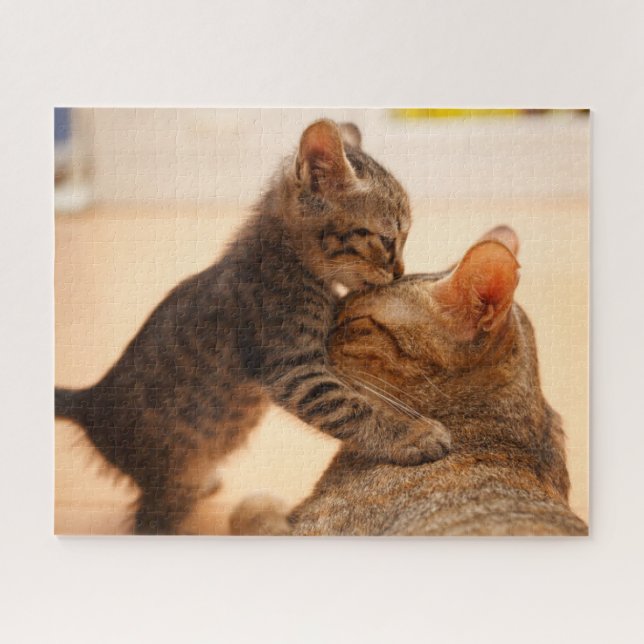 Cutest Baby Animals | Tabby Kitten Kiss Jigsaw Puzzle (Horizontal)