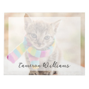 Cutest Baby Animals   Tabby Kitten Rainbow Scarf Notepad