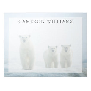 Cutest Baby Animals Three Young Polar Bears Notepad