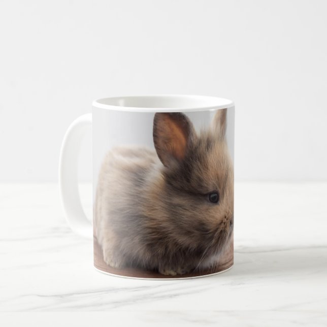 Cutest Baby Animals | Tiny Baby Bunny Coffee Mug (Front Left)