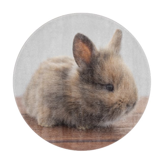Cutest Baby Animals | Tiny Baby Bunny Cutting Board (Front)