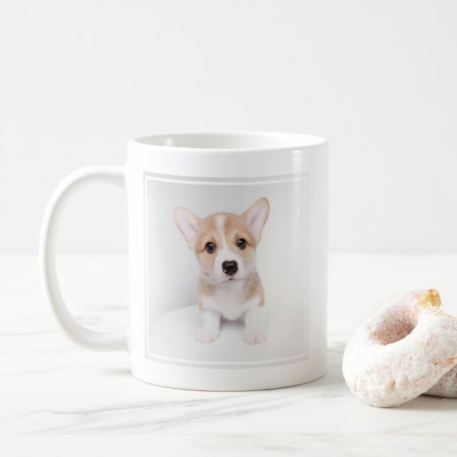 Cutest Baby Animals | Tiny Corgi Coffee Mug (With Donut)