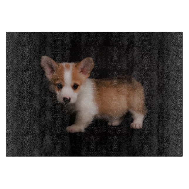 Cutest Baby Animals | Tiny Corgi Cutting Board (Front)