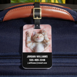 Cutest Baby Animals   Tiny Orange Striped Kitten Luggage Tag