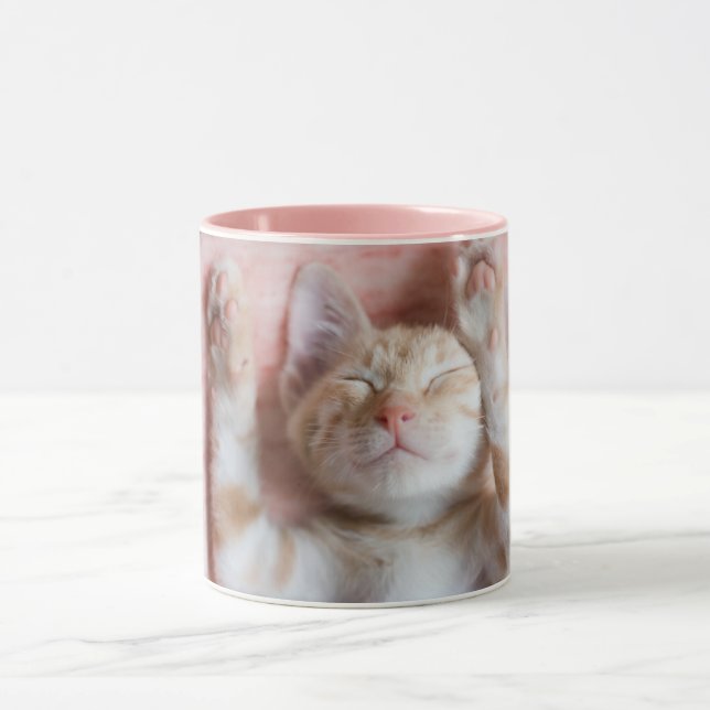 Cutest Baby Animals | Tiny Orange Striped Kitten Mug (Center)