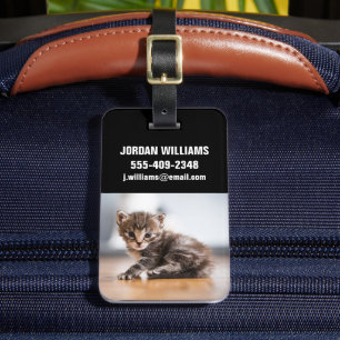 Cutest Baby Animals   Tiny Tabby Kitten Luggage Tag