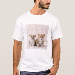 Cutest Baby Animals Two Baby Corgis Sitting T-Shirt