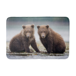 Cutest Baby Animals   Two Bear Cubs Bath Mat