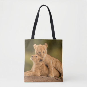 Cutest Baby Animals Two Lion Cubs Tote Bag