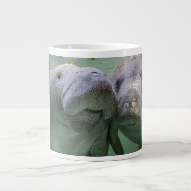 Cutest Baby Animals | Two Manatees Large Coffee Mug (Front)