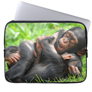 Cutest Baby Animals   Two Young Chimpanzees Laptop Sleeve