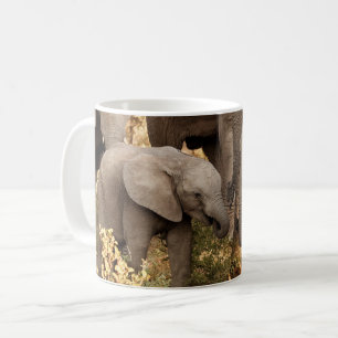 Cutest Baby Animals   Two Young Elephants Coffee Mug