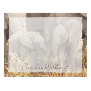 Cutest Baby Animals   Two Young Elephants Notepad